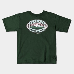 Mount Rainier National Park Logo Kids T-Shirt